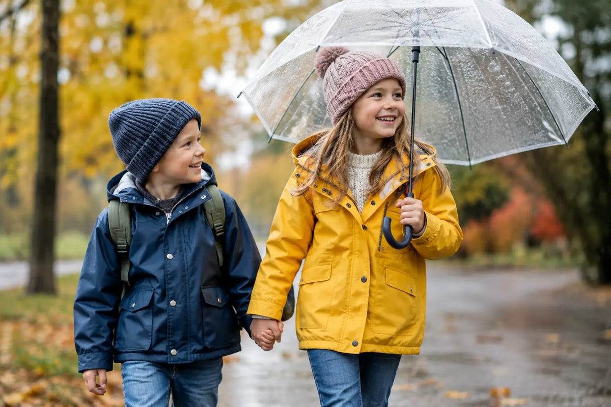Herbstmode für Kinder: warm durch Regentage