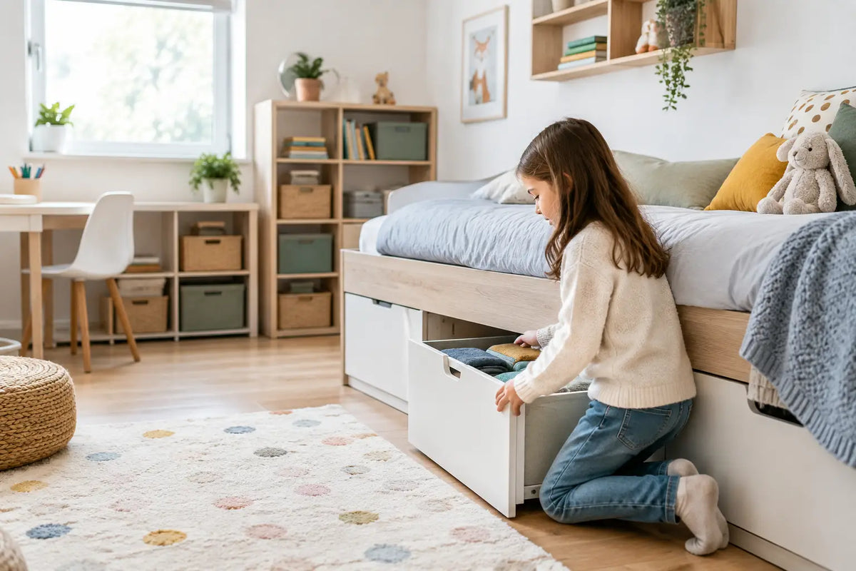 Stauraum im Kinderzimmer flexibel planen