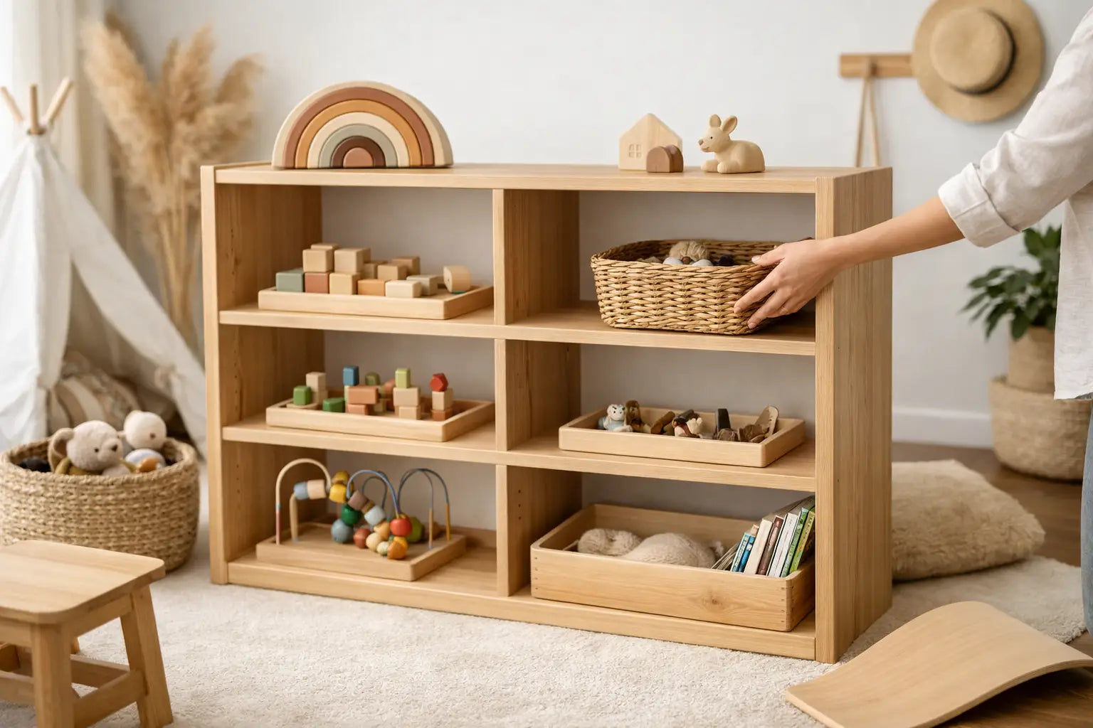Montessori Regal fürs Kinderzimmer wählen