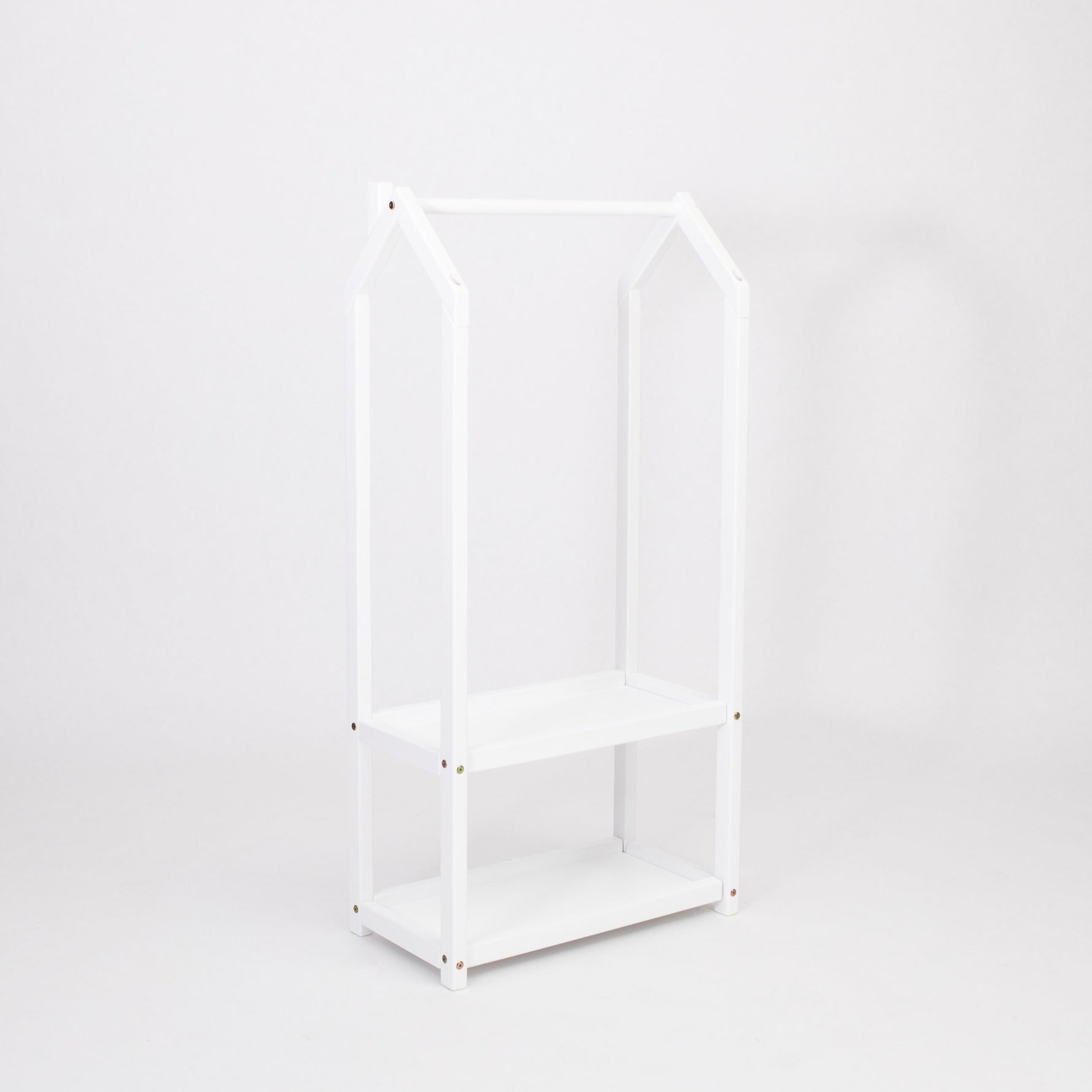 House Shaped Clothing Rack with Storage