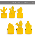Wandhaken Kaktus 6er Set – Kinder-Garderobenhaken aus Metall für Kinderzimmer – Produktbild 4