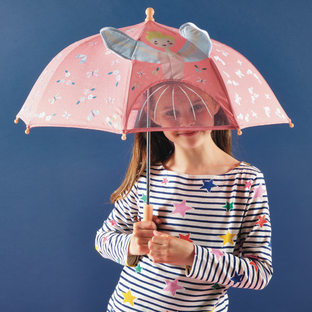 3D-Kinderregenschirm mit Farbwechsel – Märchenwelt – Produktbild 2