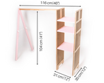 Kinder-Kleiderständer Montessori – Holz-Garderobe mit Ablagefach für Kinderzimmer – Produktbild 4