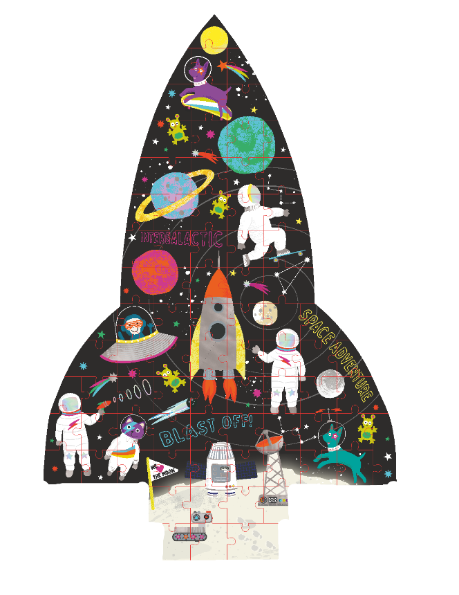 Raketen-Puzzle, 80 Teile – Produktbild 2