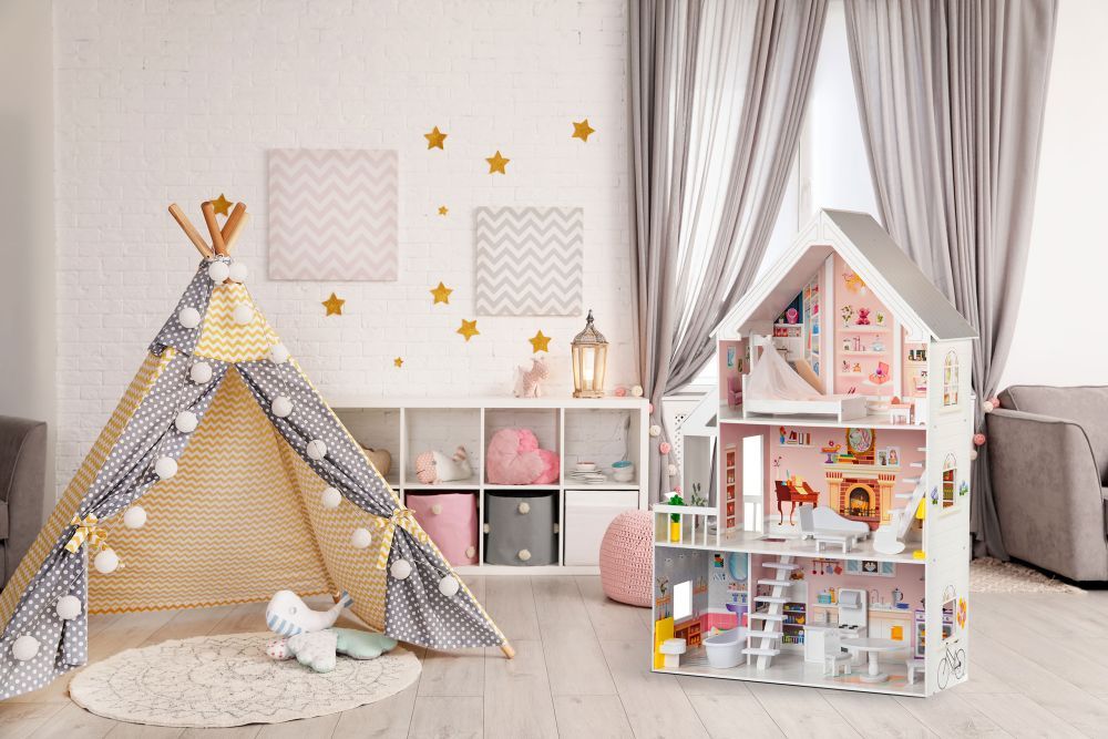 Puppenhaus Liselle aus Holz mit LED-Beleuchtung – Produktbild 3
