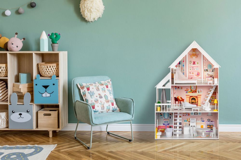 Puppenhaus Liselle aus Holz mit LED-Beleuchtung – Produktbild 4