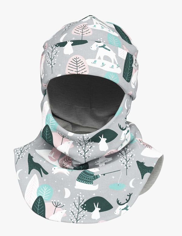 Thermo-Merino-Balaclava für Kinder CLAVAN – Wintertiere