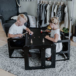 Montessori Tisch mit 2 Stühlen – Holz-Kindersitzgruppe für Essen, Spielen & Lernen – Produktbild 3