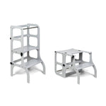 STEP’n’SIT® 2-in-1 Lernturm und Kindertisch – Grau – Produktbild 1
