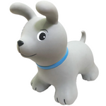 My First JUMPY Grau Hund – Hüpftier für Kinder ab 12 Monaten mit Pumpe