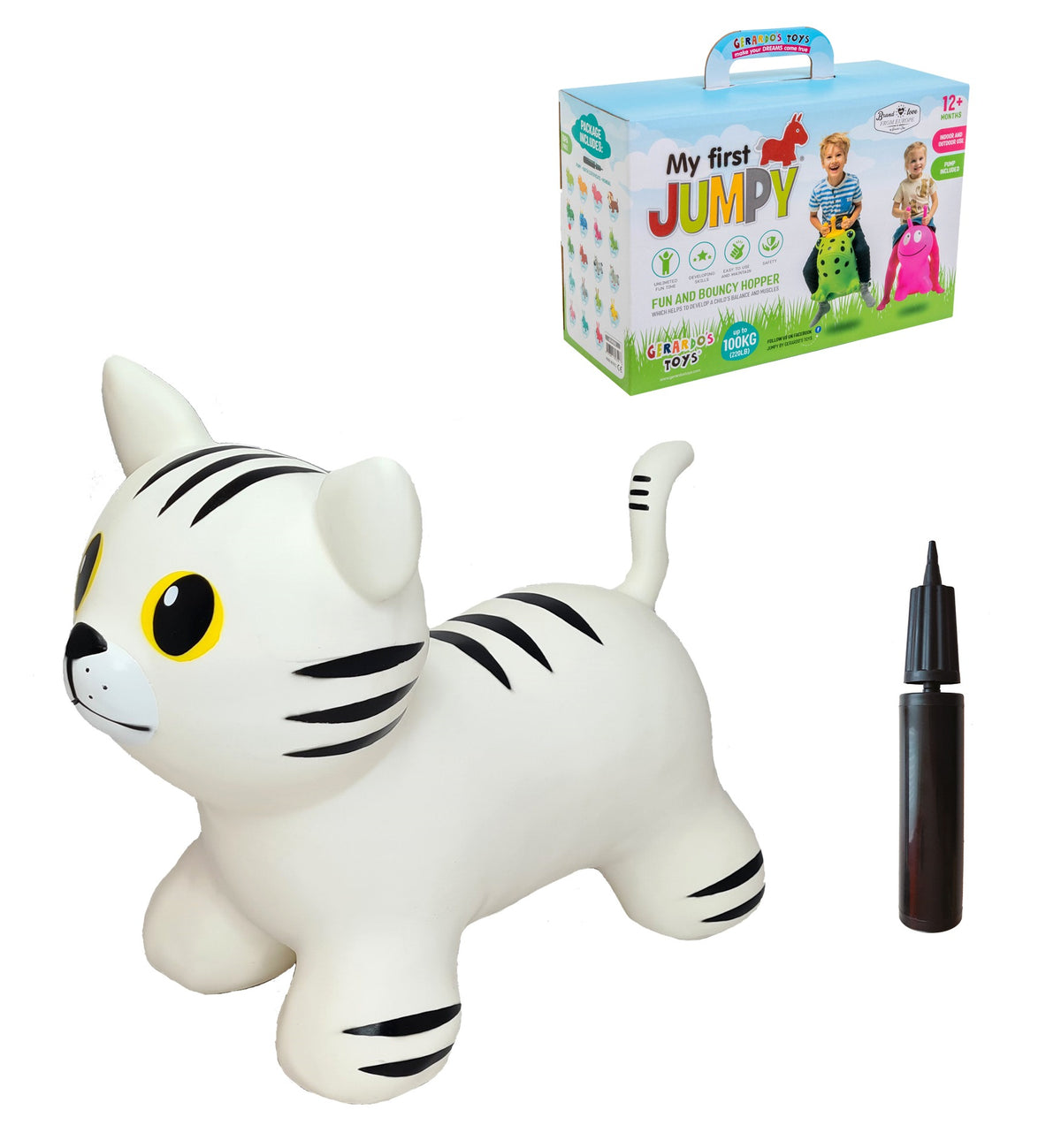 Hüpftier My First JUMPY – weiße Katze – Produktbild 2