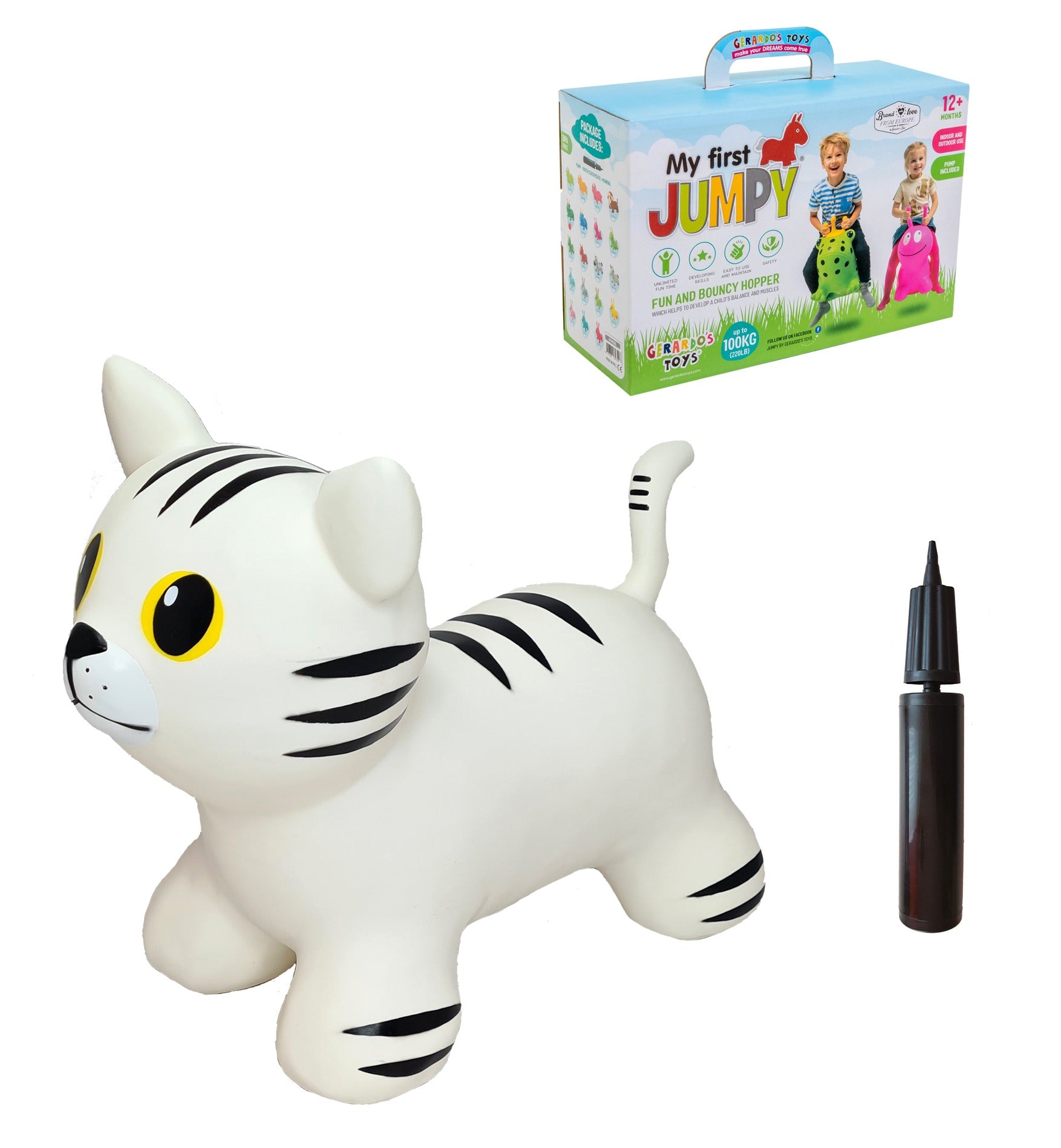 Hüpftier My First JUMPY – weiße Katze – Produktbild 2