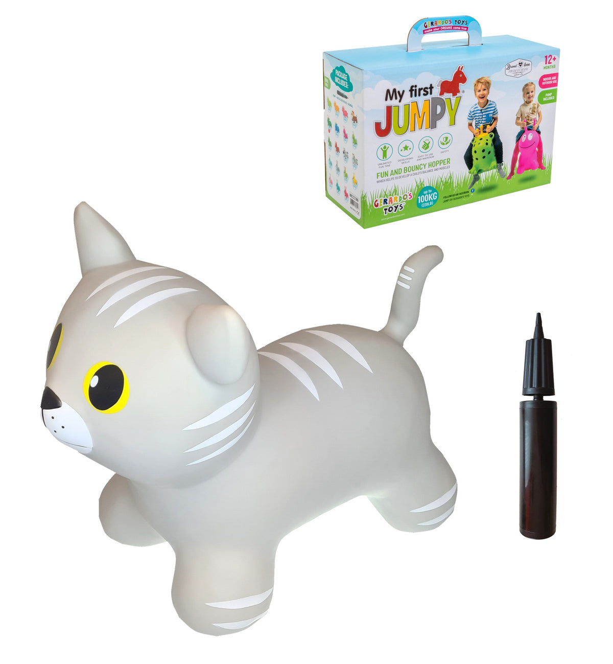Hüpftier My First JUMPY – Graue Katze – Produktbild 1