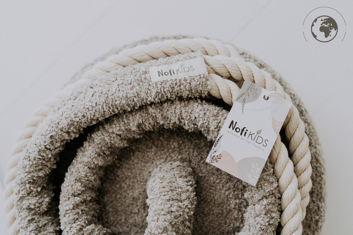 Kinderschaukel HopOn aus Bouclé – Sand – Produktbild 3