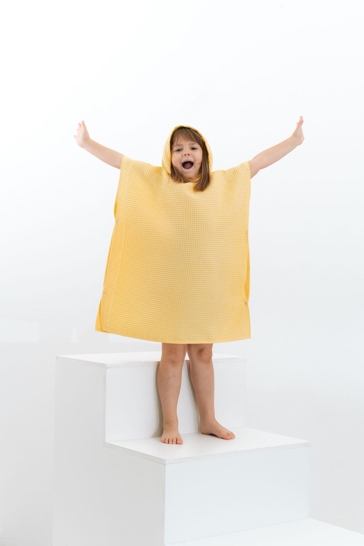 Kinderponcho aus Waffelstoff – Produktbild 2