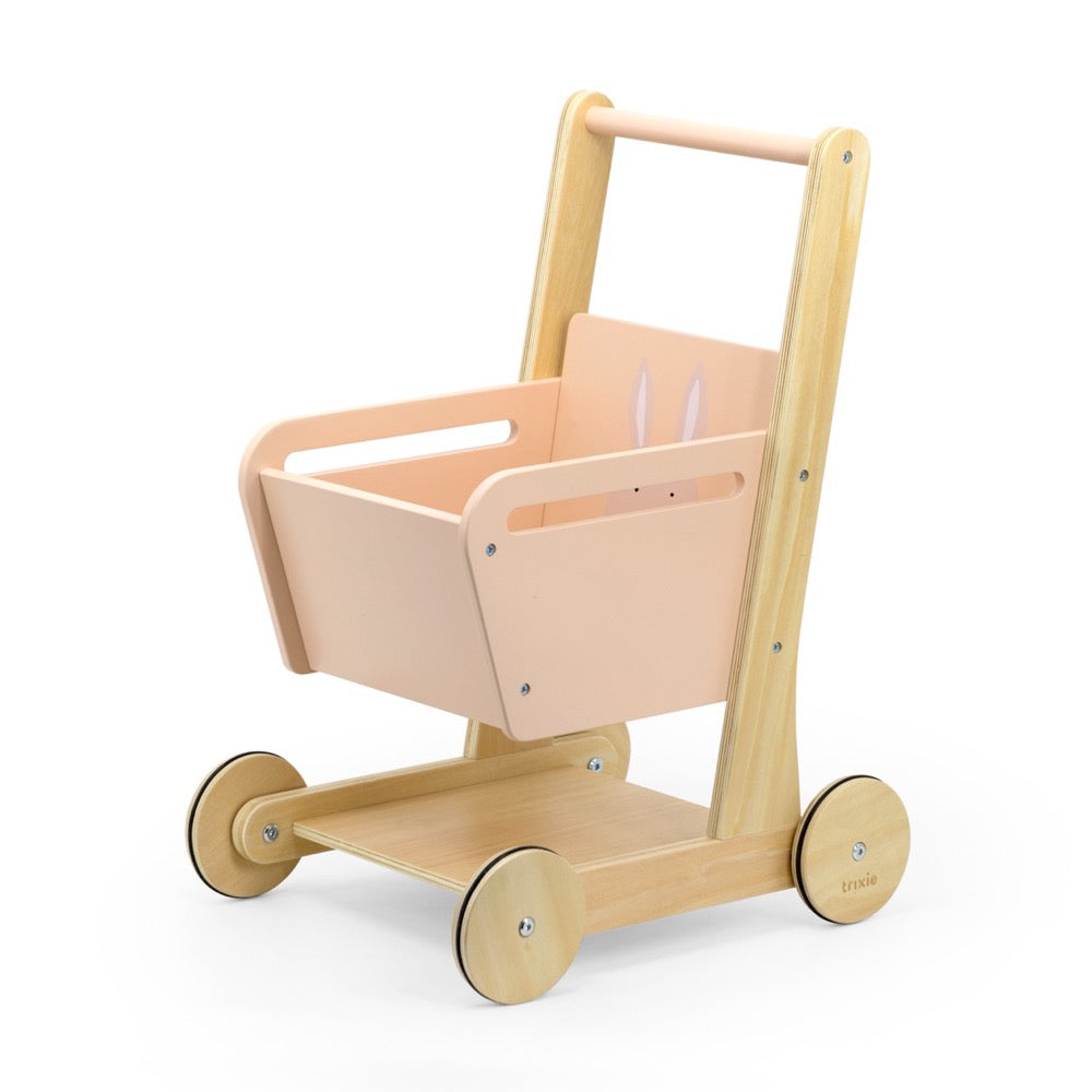 Einkaufswagen aus Holz – Mrs. Rabbit – Produktbild 1