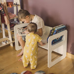 Montessori Entwöhnungstisch mit Stuhl – Holz-Kindersitzgruppe für Essen & Spielen – Produktbild 4
