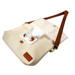 Baby-Zubehörtasche Cappuccino – Leichte Wickeltasche Handtasche mit Riemen – Produktbild 2