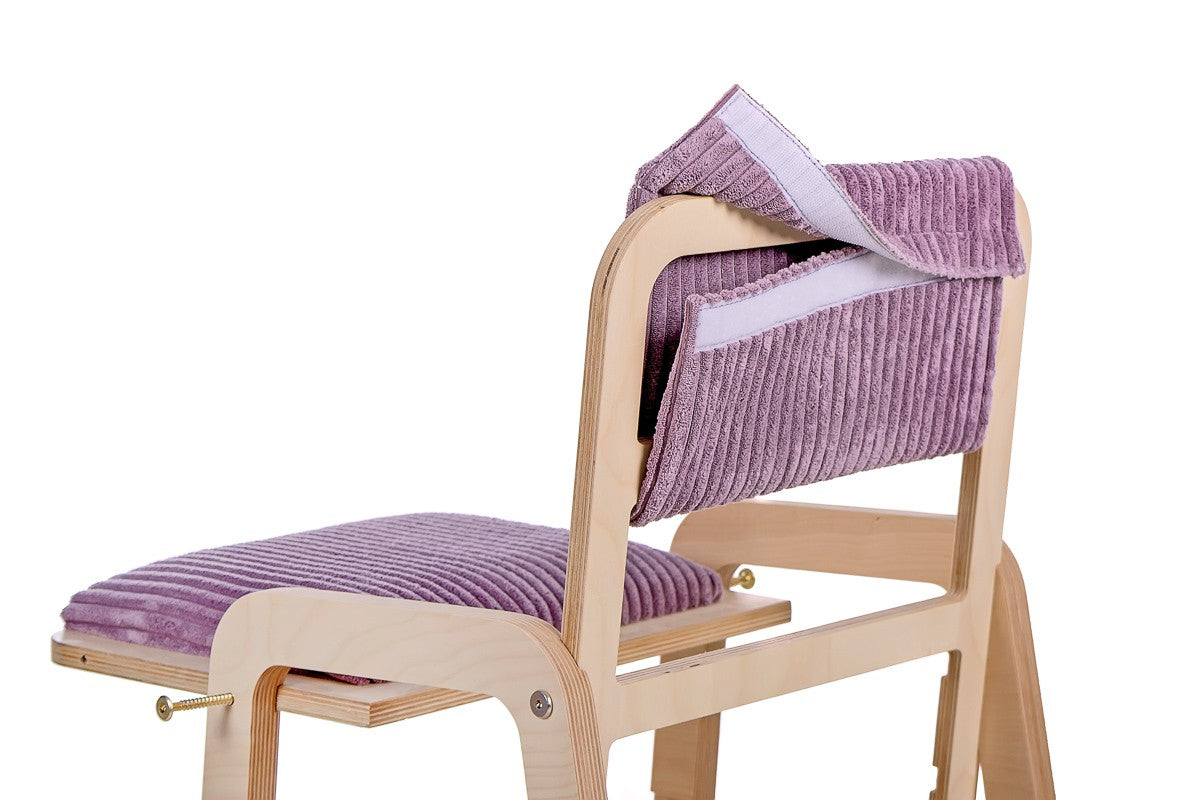 Luula Julle Kinderstuhl höhenverstellbar – Ergonomischer Mitwachs-Stuhl Cannon Rosa & Mint