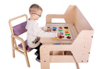 Luula Ergonomischer Mitwachs Stuhl „Cannon Rosa“ – Höhenverstellbarer Kinderstuhl aus Birke (3 bis 12 Jahre)