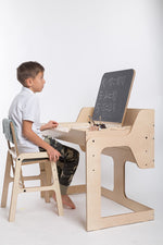 Luula Ergonomischer Mitwachs Stuhl „Mintgrün“ – Höhenverstellbarer Kinderstuhl aus FSC-Birke (3 bis 12 Jahre)