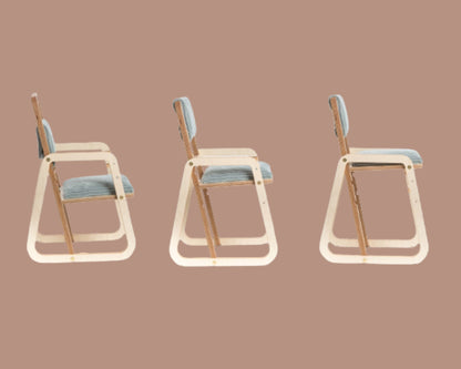 Adjustable Children Montessori Table and Chair Set Julle - Mint Green