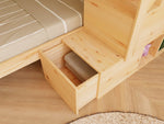 ALPY House Bunk Bed with Front Storage Stairs – 90 × 200 cm