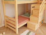 ALPY House Bunk Bed with Front Storage Stairs – 90 × 200 cm