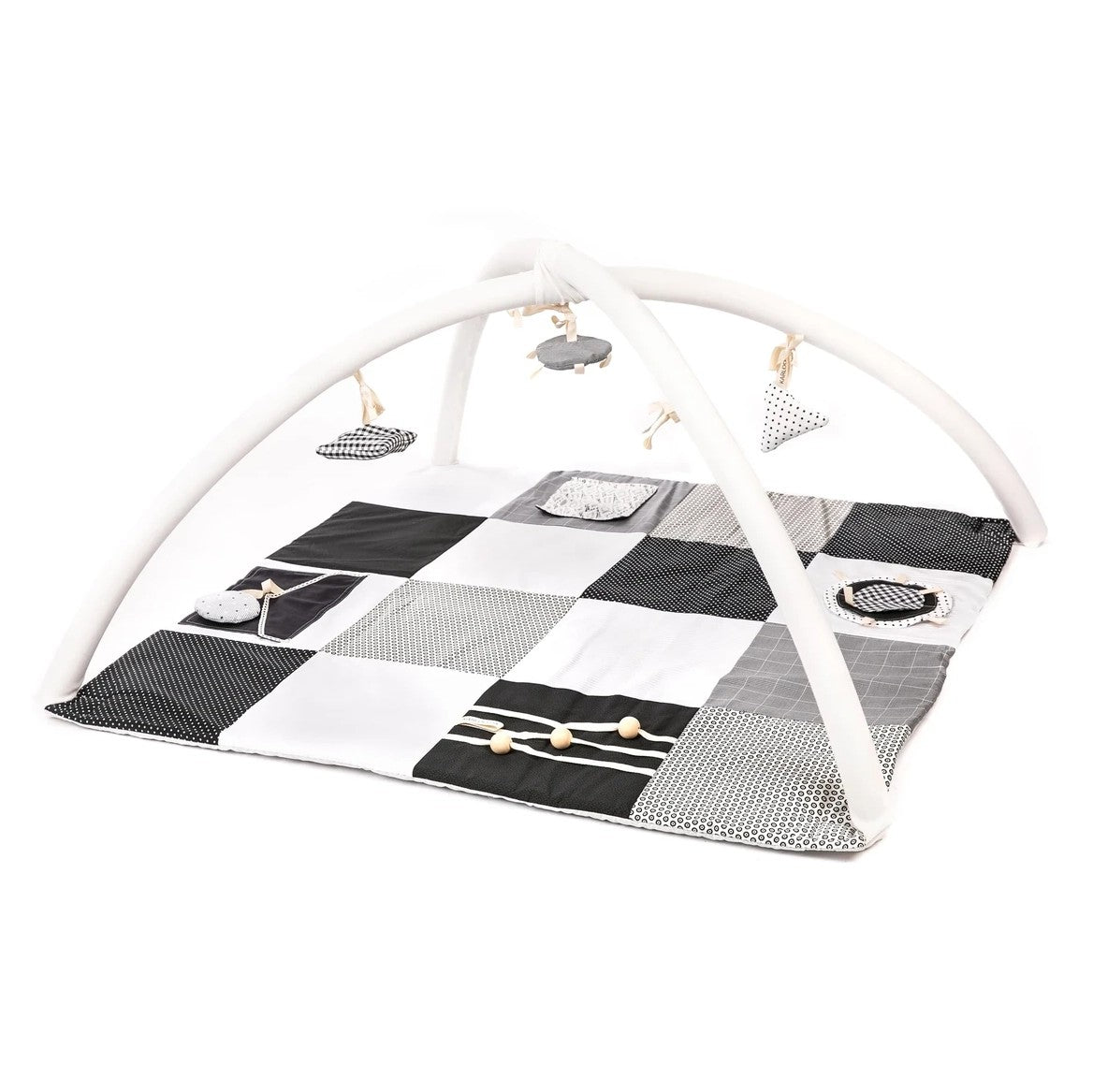 Baby-Spielmatte, 100x100cm – Schwarz-Weiß – Produktbild 1