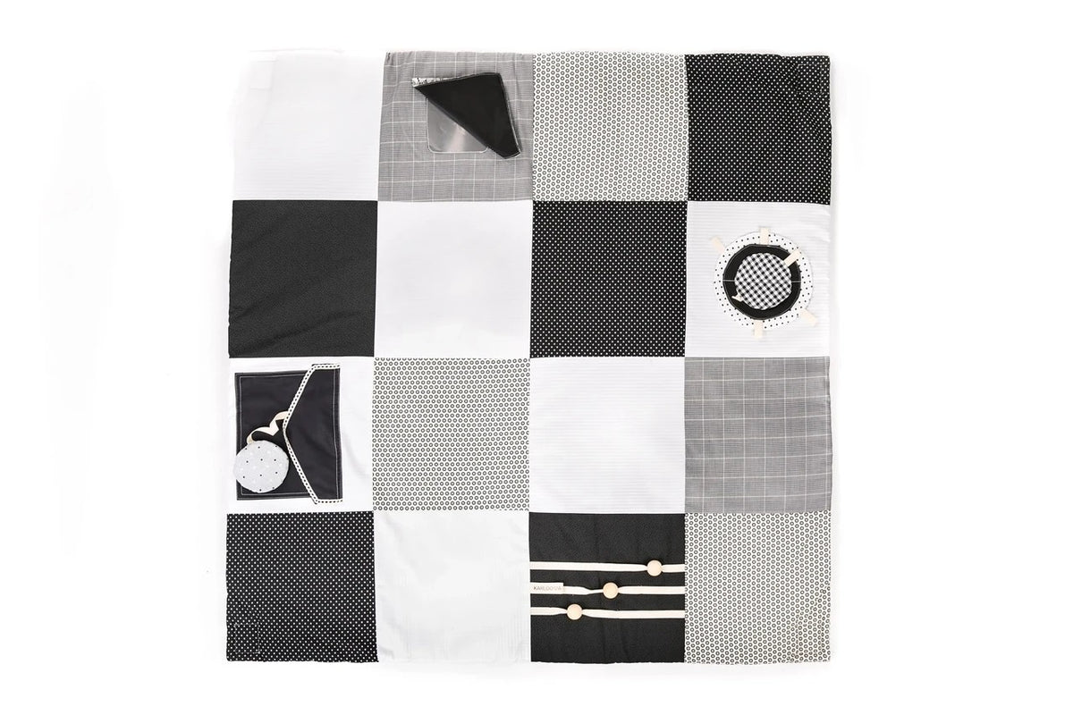 Baby-Spielmatte, 100x100cm – Schwarz-Weiß – Produktbild 3