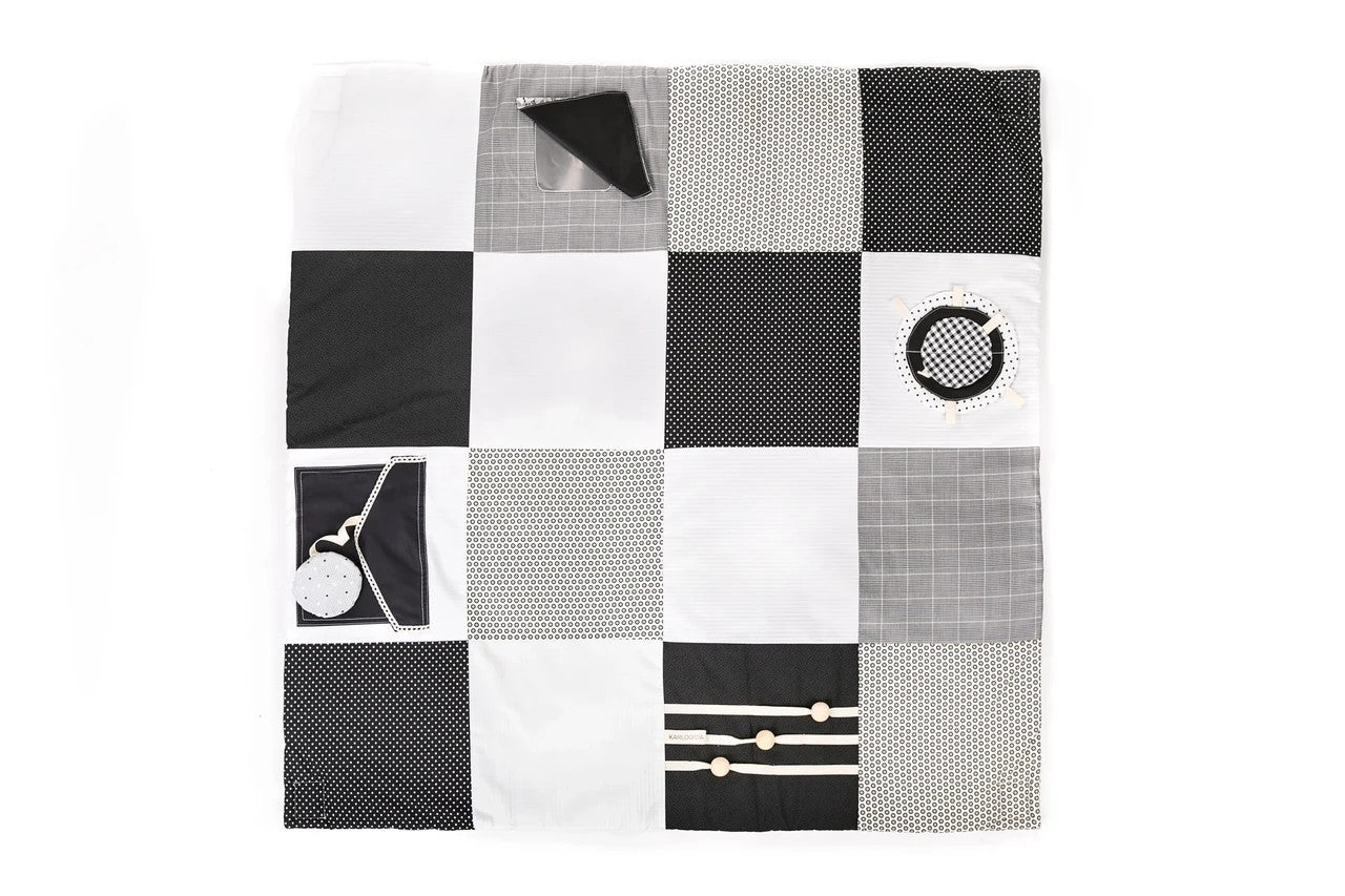 Baby-Spielmatte, 100x100cm – Schwarz-Weiß – Produktbild 3