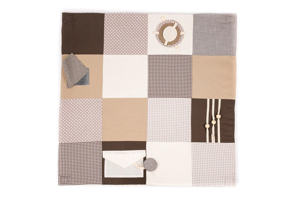 Baby-Spielmatte, 100x100cm – Braun – Produktbild 2