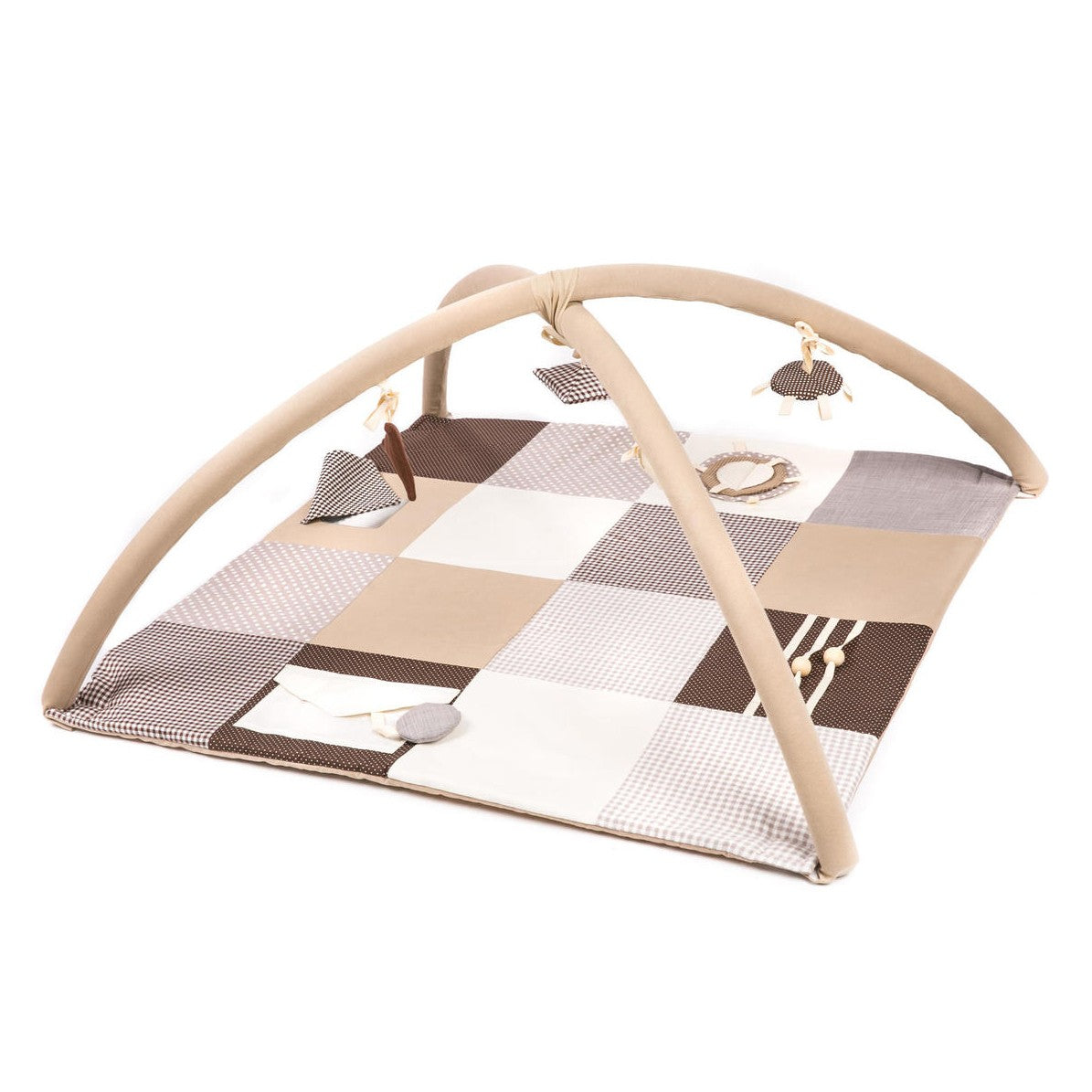 Baby-Spielmatte, 100x100cm – Braun – Produktbild 1