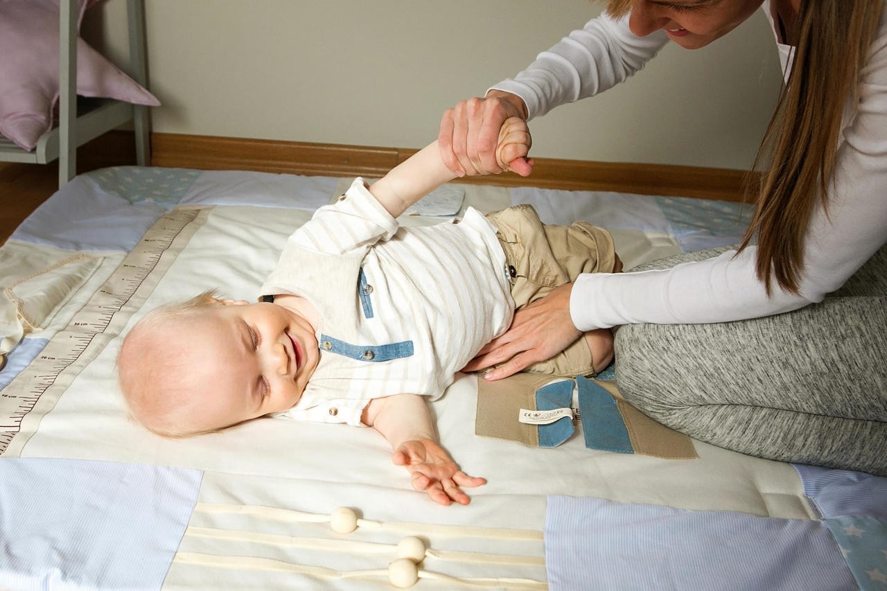 Baby-Spielmatte, 120x120cm – Blau – Produktbild 3