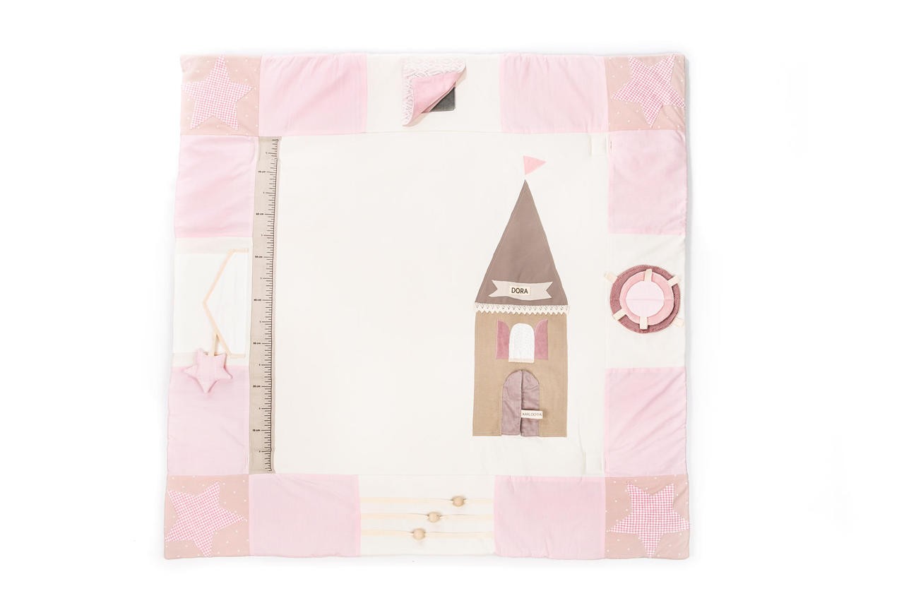 Baby-Spielmatte, 120x120cm – Rosa – Produktbild 2