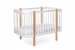 Babybett ELIN Natur-Weiß – Mitwachsendes Beistellbett aus Buchenholz 120 x 60 cm – Produktbild 4