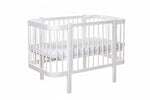 Babybett ELIN Weiß – Mitwachsendes Beistellbett aus Buchenholz 120 x 60 cm – Produktbild 2