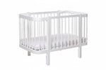 Babybett ELIN Weiß – Mitwachsendes Beistellbett aus Buchenholz 120 x 60 cm – Produktbild 4