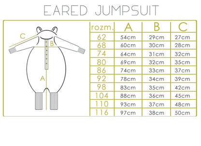Baby Jumpsuit with Hood - Thistle on Brown
