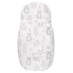 Baby Winter Footmuff – Bear Print White / Beige, One Size