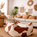 Eckiger Kinder Sitzsack Kuh-Design – weicher Pouf mit waschbarem Bezug 60x60 cm – Produktbild 2