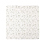 Beige and White Baby Blanket with Harness Slots