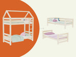 ALPY House Bunk Bed with Ladder – 90x200 cm