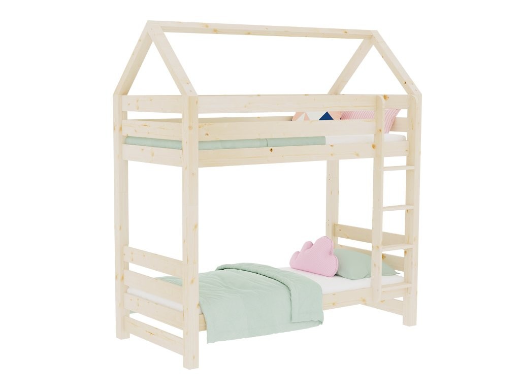 ALPY House Bunk Bed with Ladder – 90x200 cm