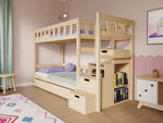 PLOTTY Bunk Bed with Storage Stairs – 90 × 200 cm