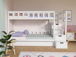 PLOTTY Bunk Bed with Storage Stairs – 90 × 200 cm
