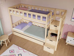 PLOTTY Bunk Bed with Storage Stairs – 90 × 200 cm