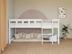 PLOTTY Low Loft Bed with Ladder – 90x200 cm