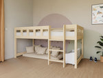 PLOTTY Low Loft Bed with Ladder – 90x200 cm