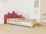 PLOTTY Single Bed with Front Safety Rail – 90 cm Wide